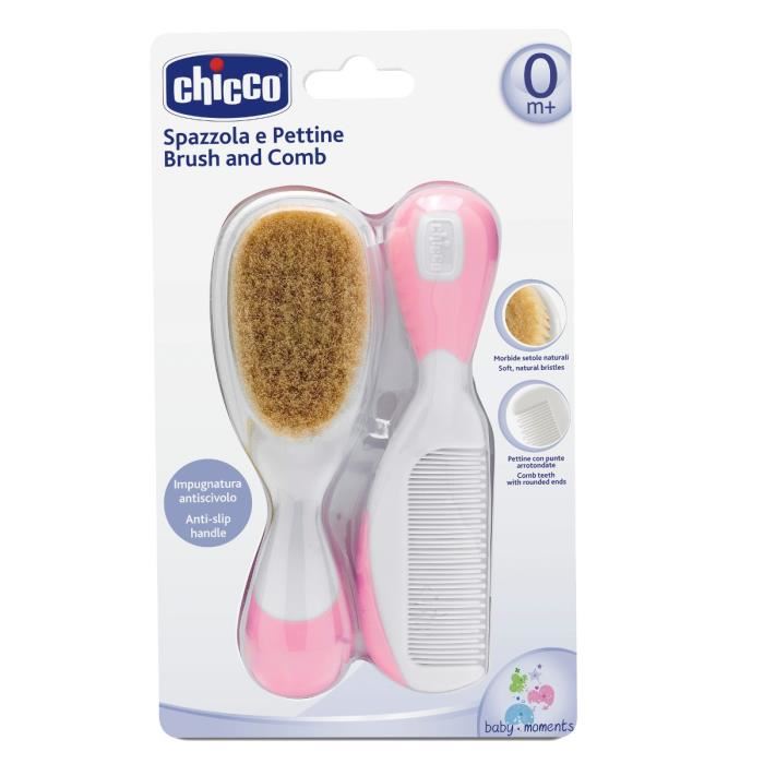 Chicco Brosse Et Peigne Rose 2 Pieces