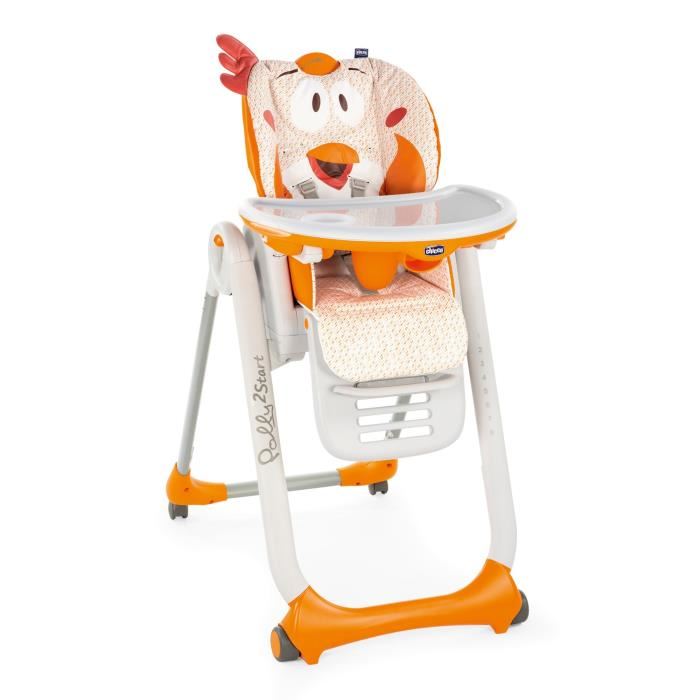 Chicco Chaise Haute Polly 2 Start 4 Roues Fancy Chicken