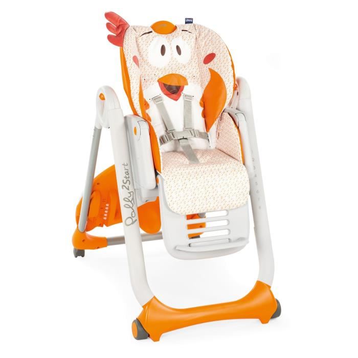 Chicco Chaise Haute Polly 2 Start 4 Roues Fancy Chicken