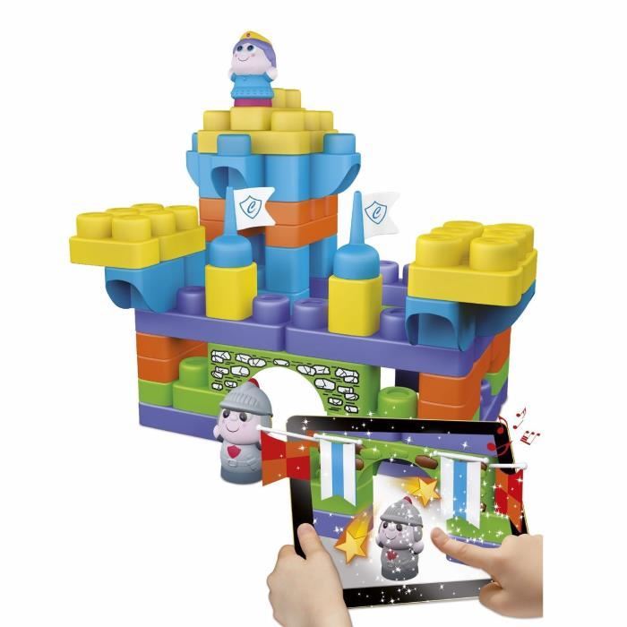 CHICCO Jeu de construction en realite augmentee App Blocks Chateau Fort 70 pieces