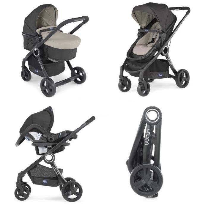 Chicco Poussette Combinee Trio Pack Urban Plus Dune