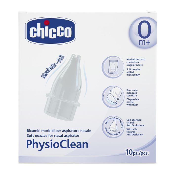Chicco Embouts Mouche-bebe Soft & Easy Physioclean 10 Unites