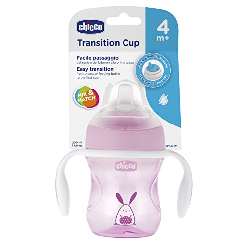 Tazza - Chicco - Transition Rosa - Silicone Souple - 200 Ml