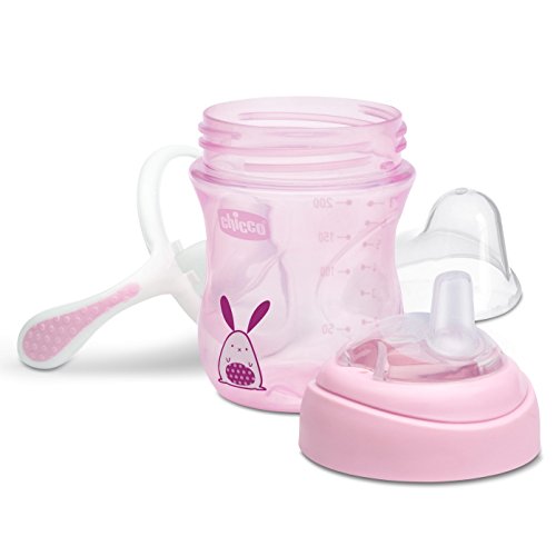 Tazza - Chicco - Transition Rosa - Silicone Souple - 200 Ml