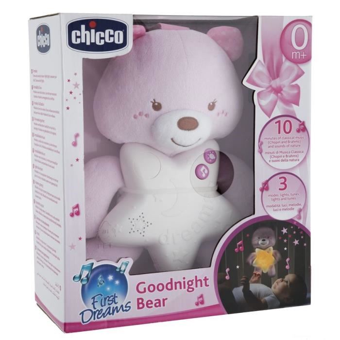 CHICCO Veilleuse Petit Ourson Rose