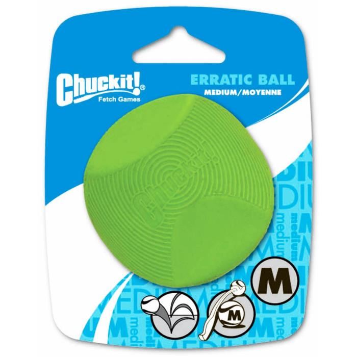 Chuckit! Balle Erratique 1-pk M En Caoutchouc Ø 6,5cm - Pour Chien
