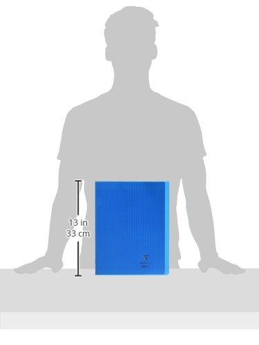 Cahier Koverbook Clairefontaine - bleu - grands carreaux - 24 x 32 cm - 96p