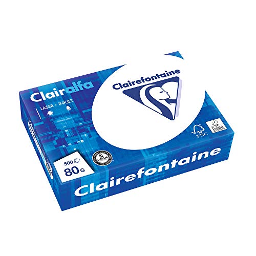 Ramette papier Clairefontaine Clairalfa A5 80 gr 500 feuilles blanc