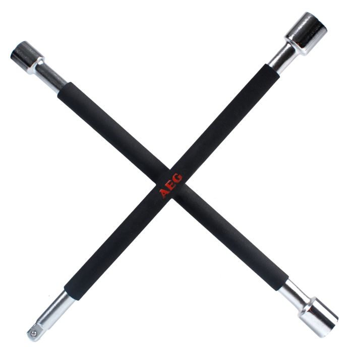 Cle En Croix Demonte Roue 3 Douilles 171921mm Et Carre 12 Aeg Mousse Antiglisse Acier Inoxydable Hq
