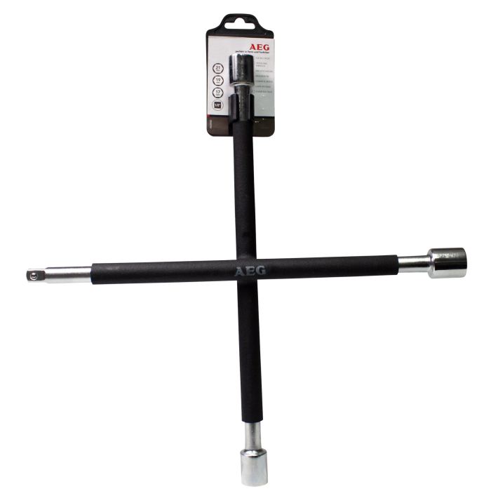 Cle En Croix Demonte Roue 3 Douilles 171921mm Et Carre 12 Aeg Mousse Antiglisse Acier Inoxydable Hq