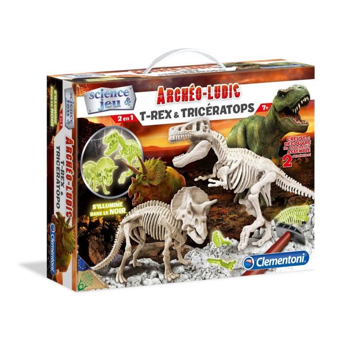 Clementoni Science Jeu Archeo Ludic T Rex Triceratops