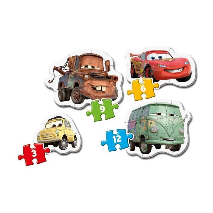 Clementoni - My First Puzzles - Cars - Puzzle Evolutif 3-6-9-12 Pieces - Mixte - A Partir De 2 Ans