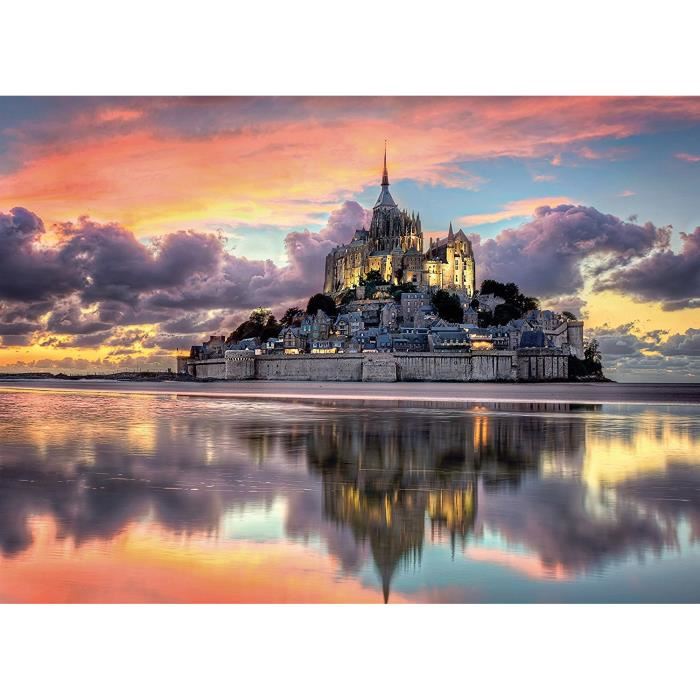 Clementoni Puzzle 1000 Pieces Le Magnifique Mont Saint Michel Architecture Et Monument Adulte