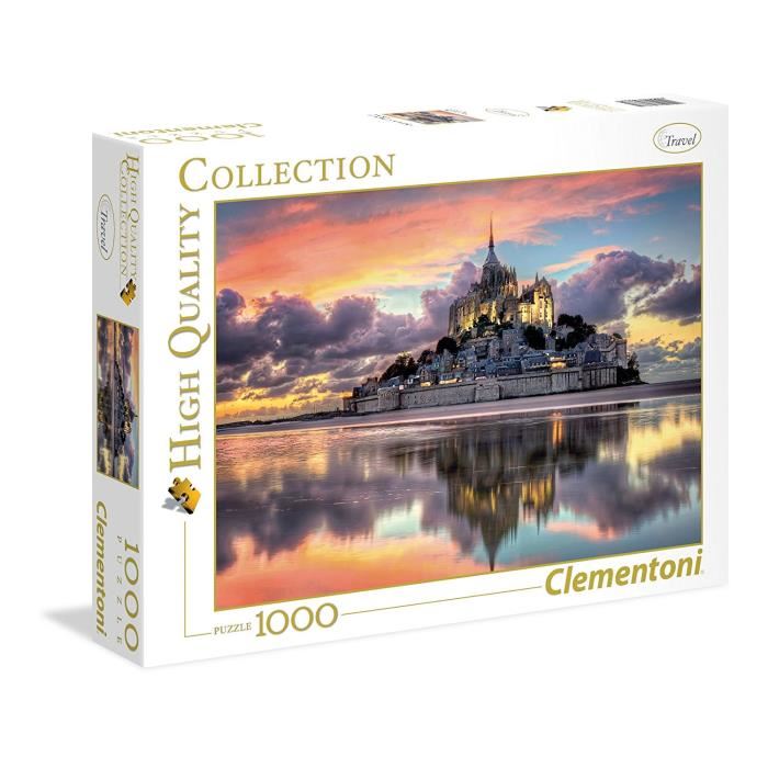 Clementoni Puzzle 1000 Pieces Le Magnifique Mont Saint Michel Architecture Et Monument Adulte