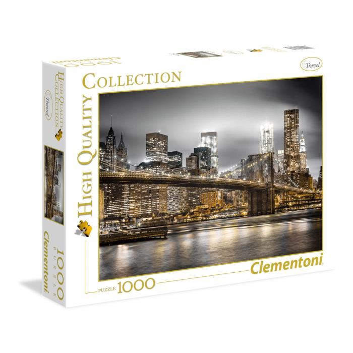 Puzzle 1000 Pieces New York Skyline Clementoni Architecture Et Monument Adulte Interieur