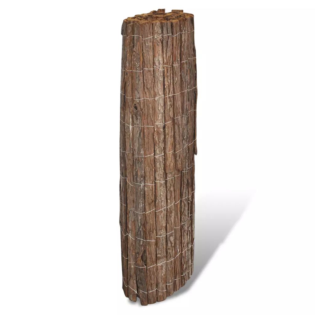 Vidaxl Clôture En Écorce 400x100cm Bordure Jardin Panneau De Clôture De Jardin 141604