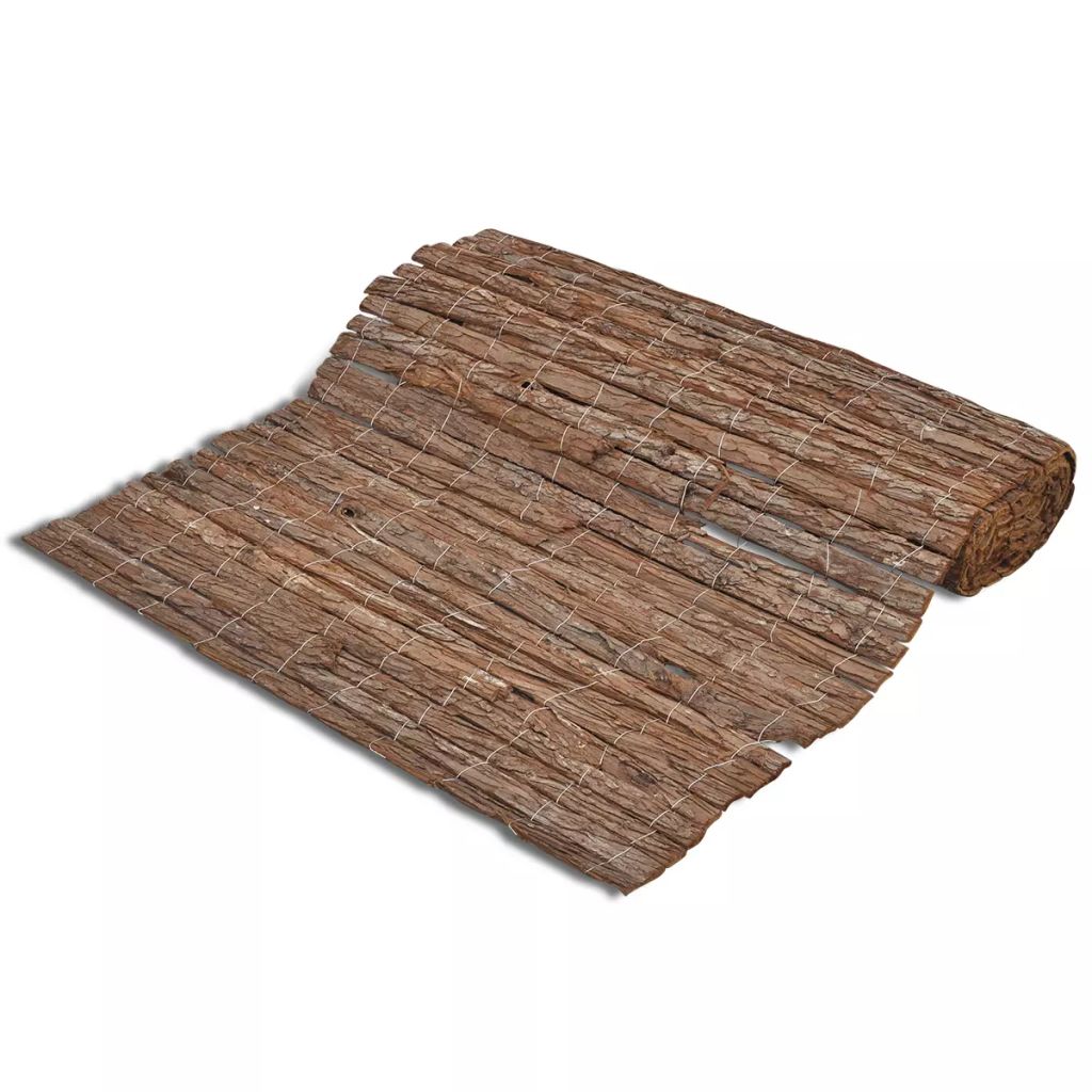 Vidaxl Clôture En Écorce 400x100cm Bordure Jardin Panneau De Clôture De Jardin 141604
