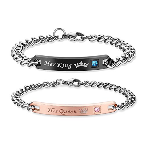 Coai His Queen Her King Bracelet Couple ...
