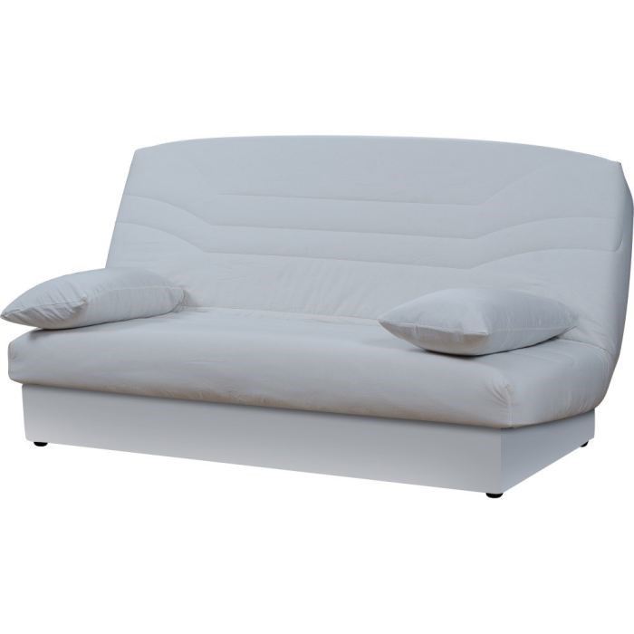 Coco Banquette Clic Clac 3 Places 190x89x90 Cm Tissu 100 Coton Ecru