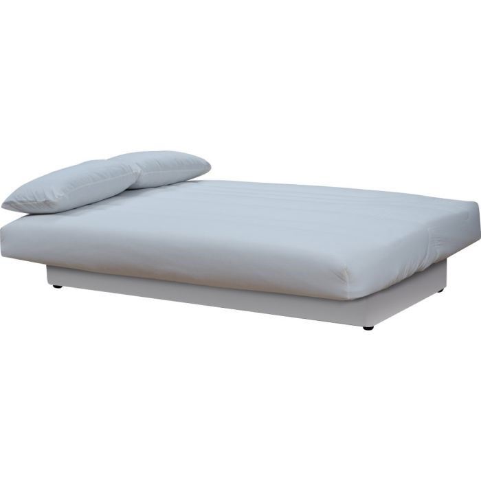 Coco Banquette Clic Clac 3 Places 190x89x90 Cm Tissu 100 Coton Ecru