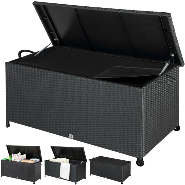 Coffre De Rangement Stockage Noir 122x56...