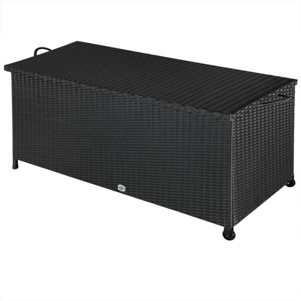 Coffre De Rangement Stockage Noir 122x56...