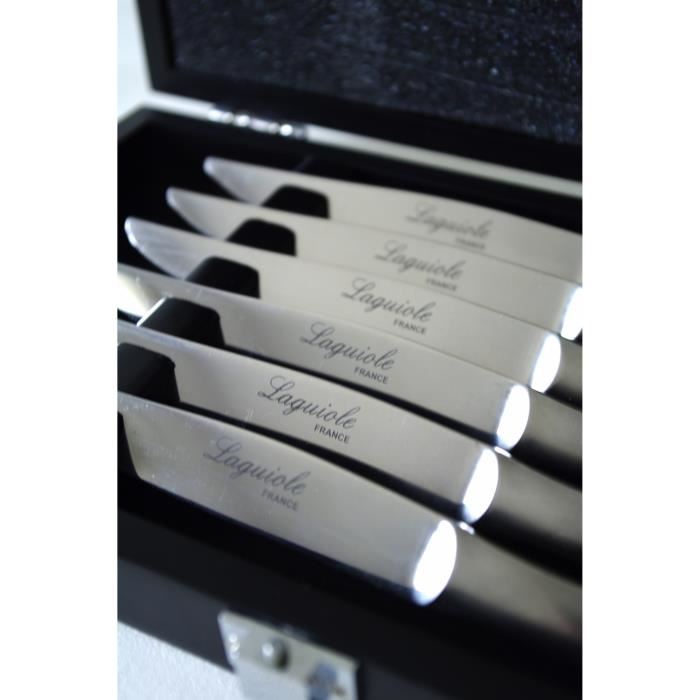 Pradel Excellence Coffret Laguiole Pradel 6 Couteaux Forges 11cm Elegants Et Micro-dentes