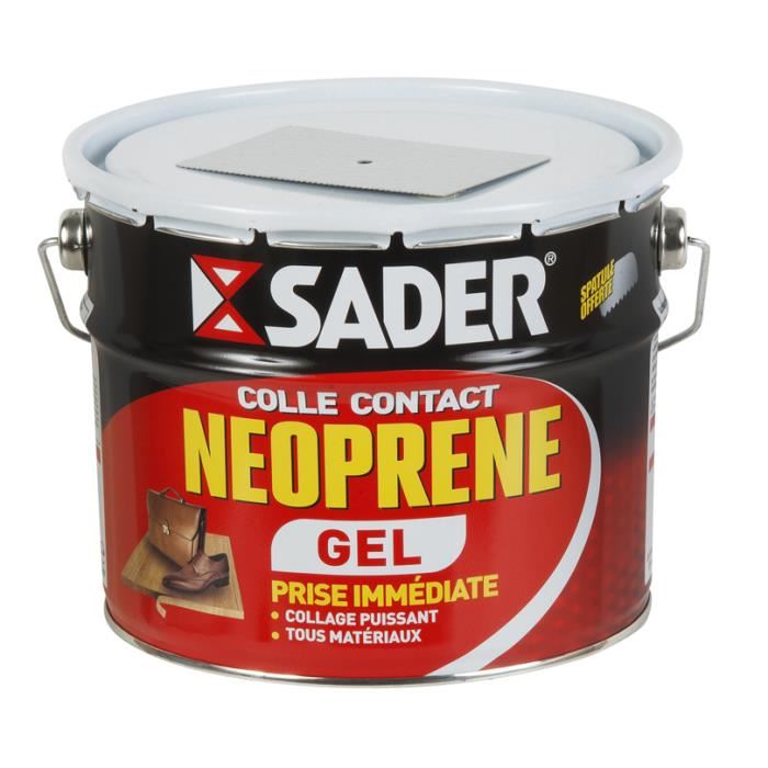 Colle neoprene contact gel Sader - Seau 2,5 l
