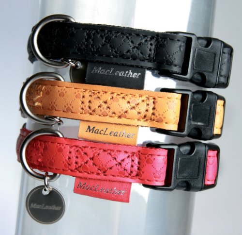 Collier Mac Leather Rouge 15mm
