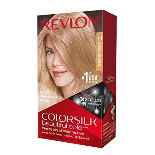 Coloration Permanente Revlon Colorsilk N°70 Blond Cendre Moyen Sans Ammoniaque Cheveux Normaux 591 Ml