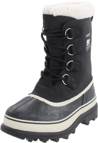 Sorel - Apres-skis Chauds Et Impermeables - Caribou Black/stone Pour Femme En Cuir - Taille 40 - Noir