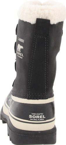 Sorel - Apres-skis Chauds Et Impermeables - Caribou Black/stone Pour Femme En Cuir - Taille 40 - Noir