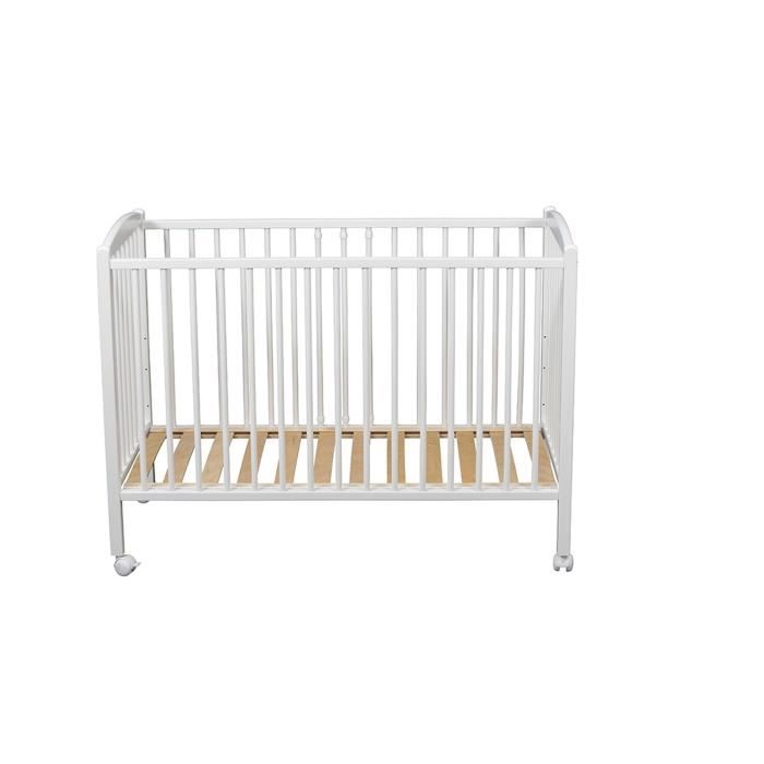 Combelle Lit Arthur 60x120 Avec Rlts Laque Blanche