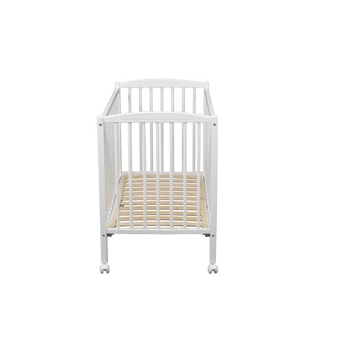 Combelle Lit Arthur 60x120 Avec Rlts Laque Blanche