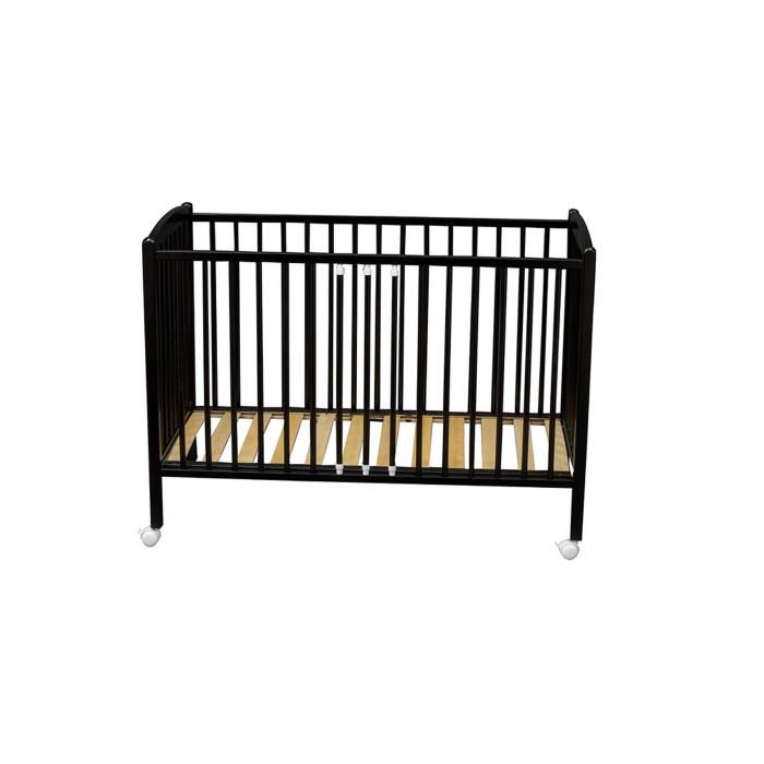 Lit Bebe Arthur 70 X 140 Cm - Laque Noir