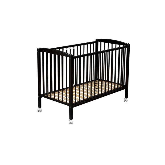 Lit Bebe Arthur 70 X 140 Cm - Laque Noir