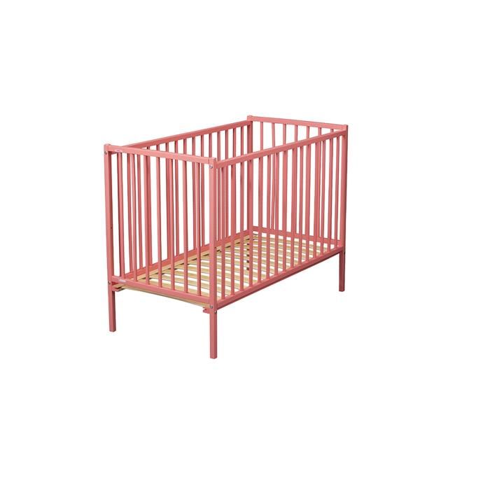 Lit Bebe Remi 60 X 120 Cm - Laque Rose