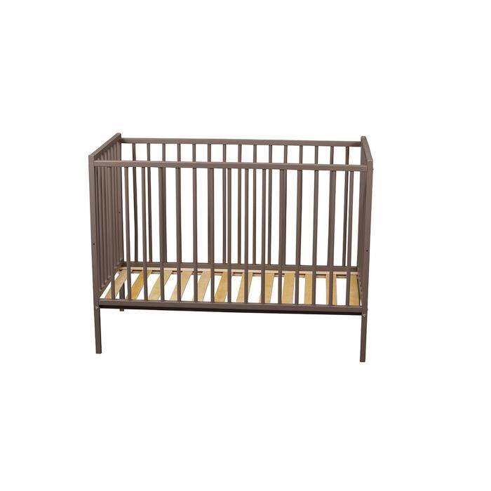 Lit Bebe Remi 70 X 140 Cm - Laque Taupe