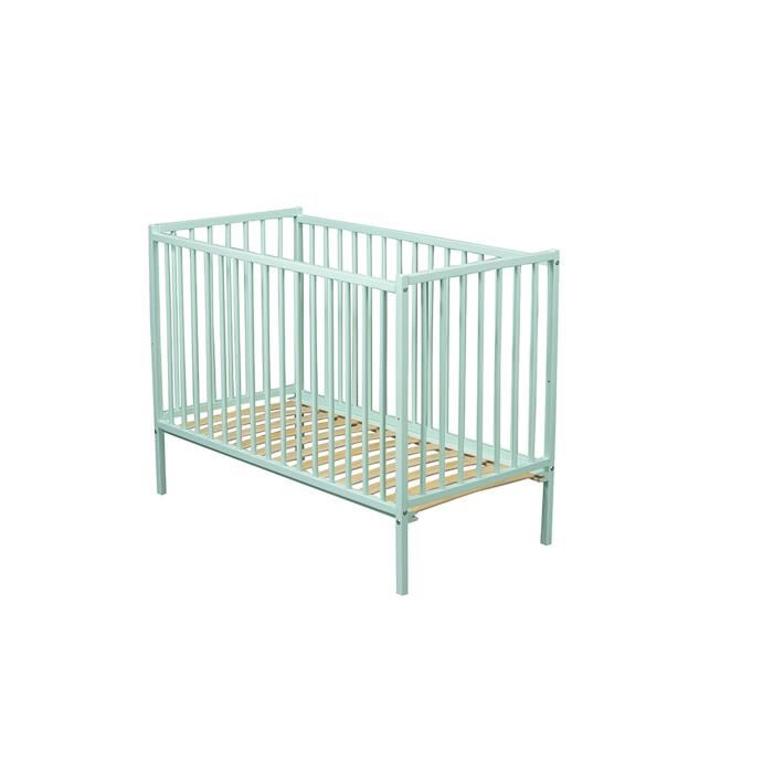 Lit Bebe Remi 70 X 140 Cm - Laque Vert Menthe