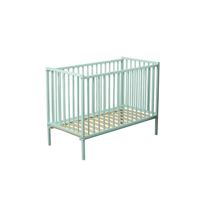 Lit Bebe Remi 70 X 140 Cm - Laque Vert Menthe