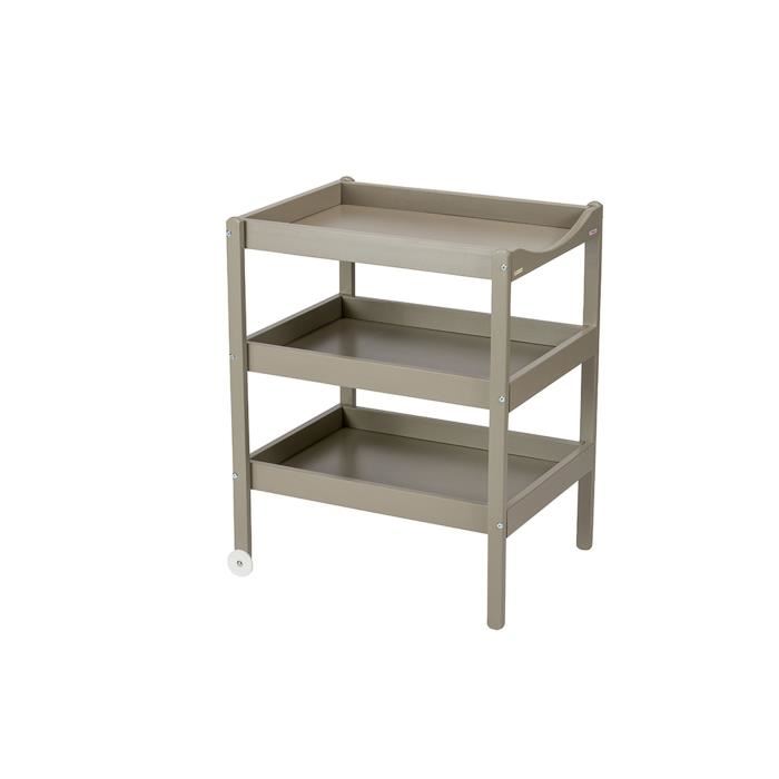 Combelle Table A Langer Susie 3 Plateaux Laque Gris Clair