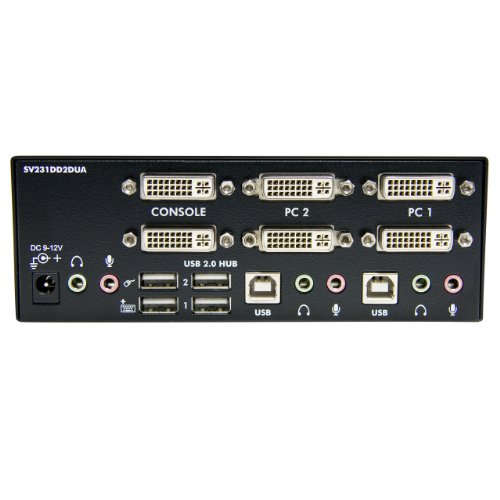 Commutateur Kvm Usb Et Double Dvi A 2 P ...