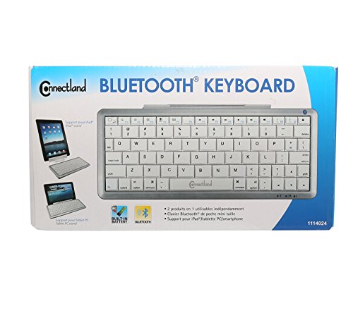Clavier Bluetooth - Connectland - Cl-kw427 - Azerty - Support Pour Ipad - 78 Touches - Rechargeable