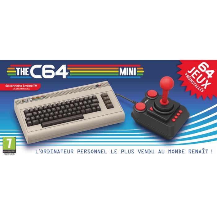 Console De Jeu Retro The Commodore 64 - C64 Mini Avec 64 Jeux Inclus