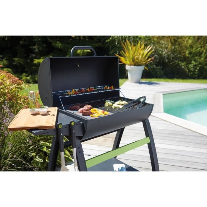 Cookin Garden Barbecue Charbon De Bois Tonino 70 L 123 X L 74 X H 1045cm Surface De Cuisson L 68 X L 415cm Noir