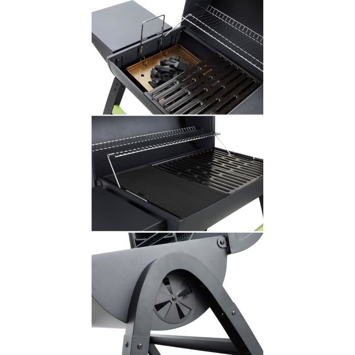 Cookin Garden Barbecue Charbon De Bois Tonino 70 L 123 X L 74 X H 1045cm Surface De Cuisson L 68 X L 415cm Noir