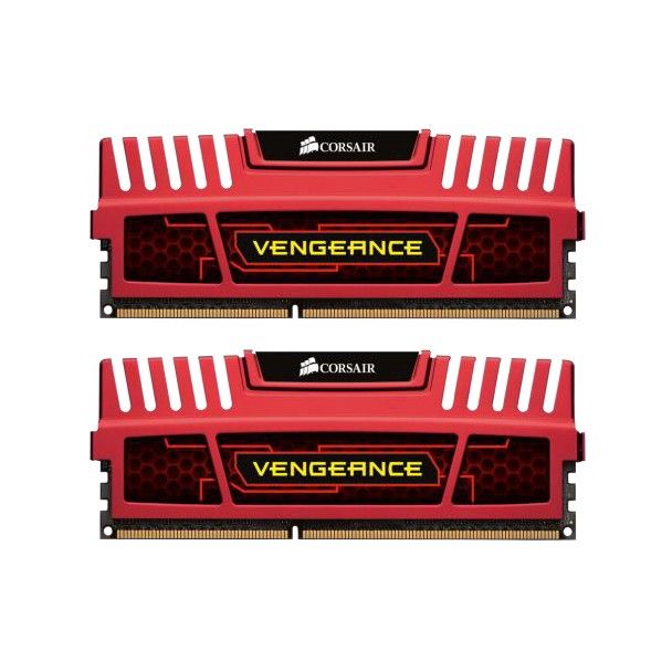 Corsair Memoire Pc Ddr3 - Vengeance 8 Go (2 X 4 Go) - 1600 Mhz - Cas 9 - Rouge (cmz8gx3m2a1600c9r)