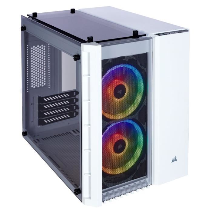 Corsair Boitier Micro Atx En Verre Trempe Crystal Series 280x Rgb Blanc Cc 9011137 Ww