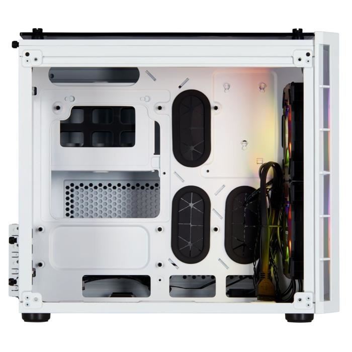 Corsair Boitier Micro Atx En Verre Trempe Crystal Series 280x Rgb Blanc Cc 9011137 Ww
