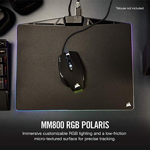 Corsair Tapis De Souris Gamer Rigide Mm800 Rgb Polaris 400mm X 340mm X 35mm Ch 9440020 Eu